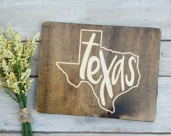 Texas Sign, Texas Decor, Texas, Texas Love, Texas Home Decor, Rustic Decor, Home Decor, State Art, 9x11