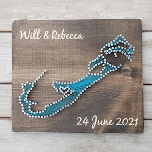 Bermuda String Art sign, Bermuda Wall Art, Bermuda Nail Art Sign, Destination Wedding, Bermuda Vacation, Rustic Decor, 11x13, 24x24