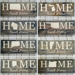 Engraved Vermont State Sign, Rustic Home Decor, Customizable Bild 9