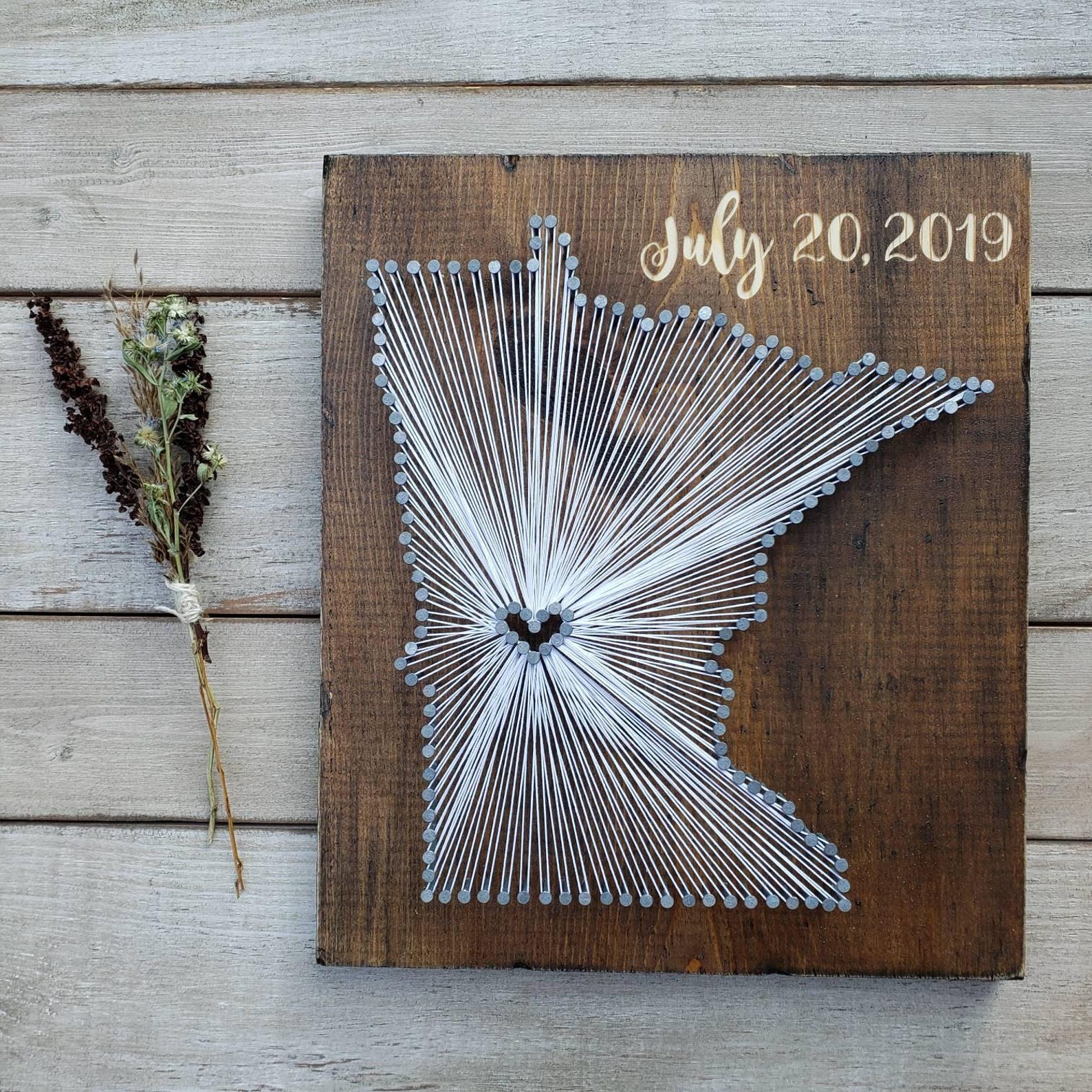 Minnesota String Art Pattern Minnesota String Art Map, Rustic Home Decor, Custom Location - Etsy