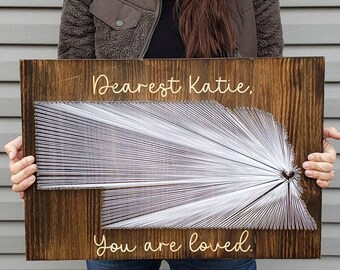 Custom Nebraska Map Wood String Art | Personalized Home Decor or Gift