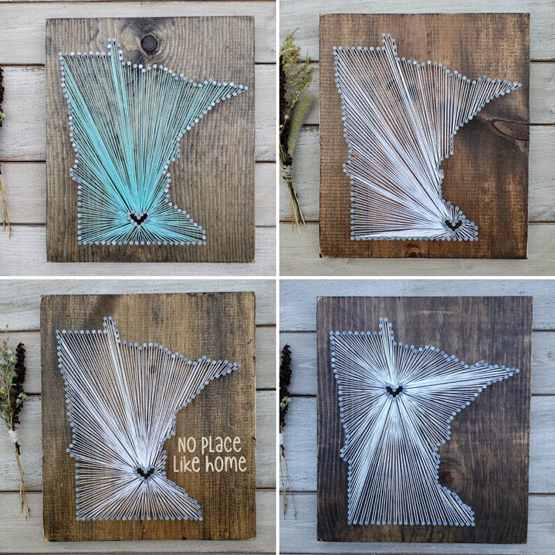 Minnesota String Art Pattern Minnesota String Art Minnesota Decor State String Art - Etsy