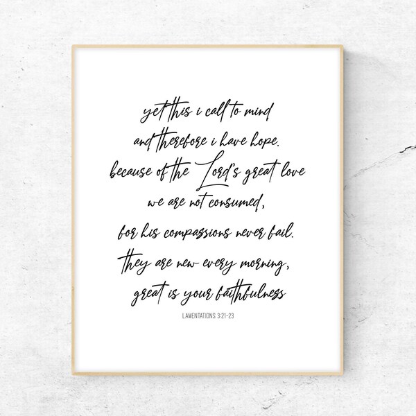 Lamentations 3 - Etsy