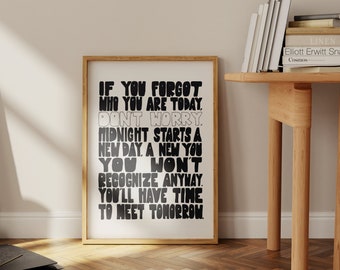 Introducing Yourself Original Poem Digital Art Print, Handwritten Poem, Digital Download, Wall Art, Poetry Print, Unique Decor