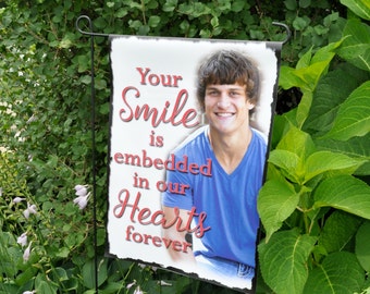 Personalized Memorial Flag, Personalized Flag, Garden Flag, Vinyl Sign, Garden Decor, Unique Flag, Memorial Sign, Custom Order Flag