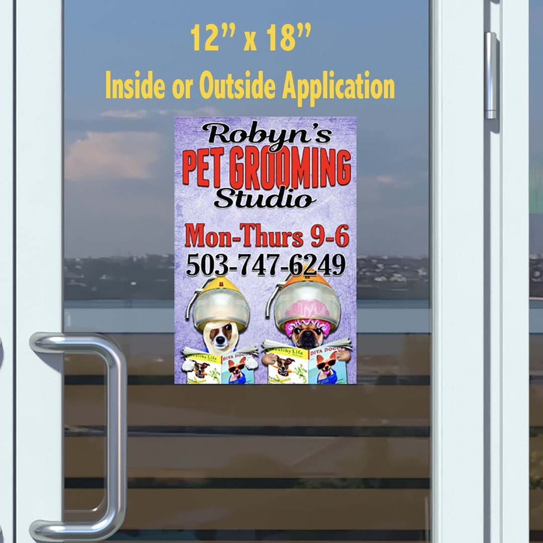 12x18 Window Cling Business Sign Door Decal Small Business Etsy