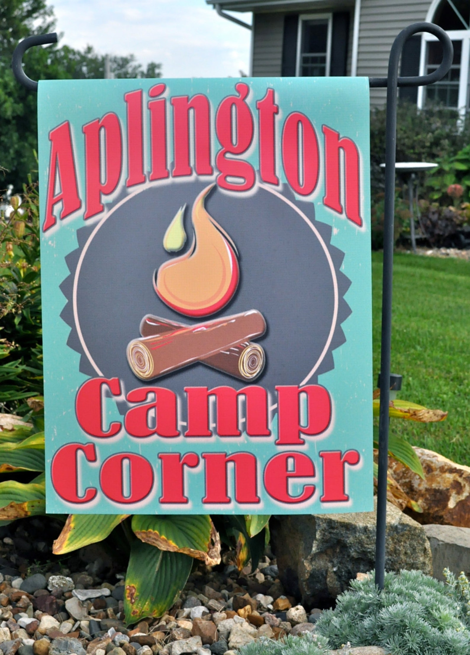 Campsite Camping Flag Garden Flag Personalized Flags Etsy