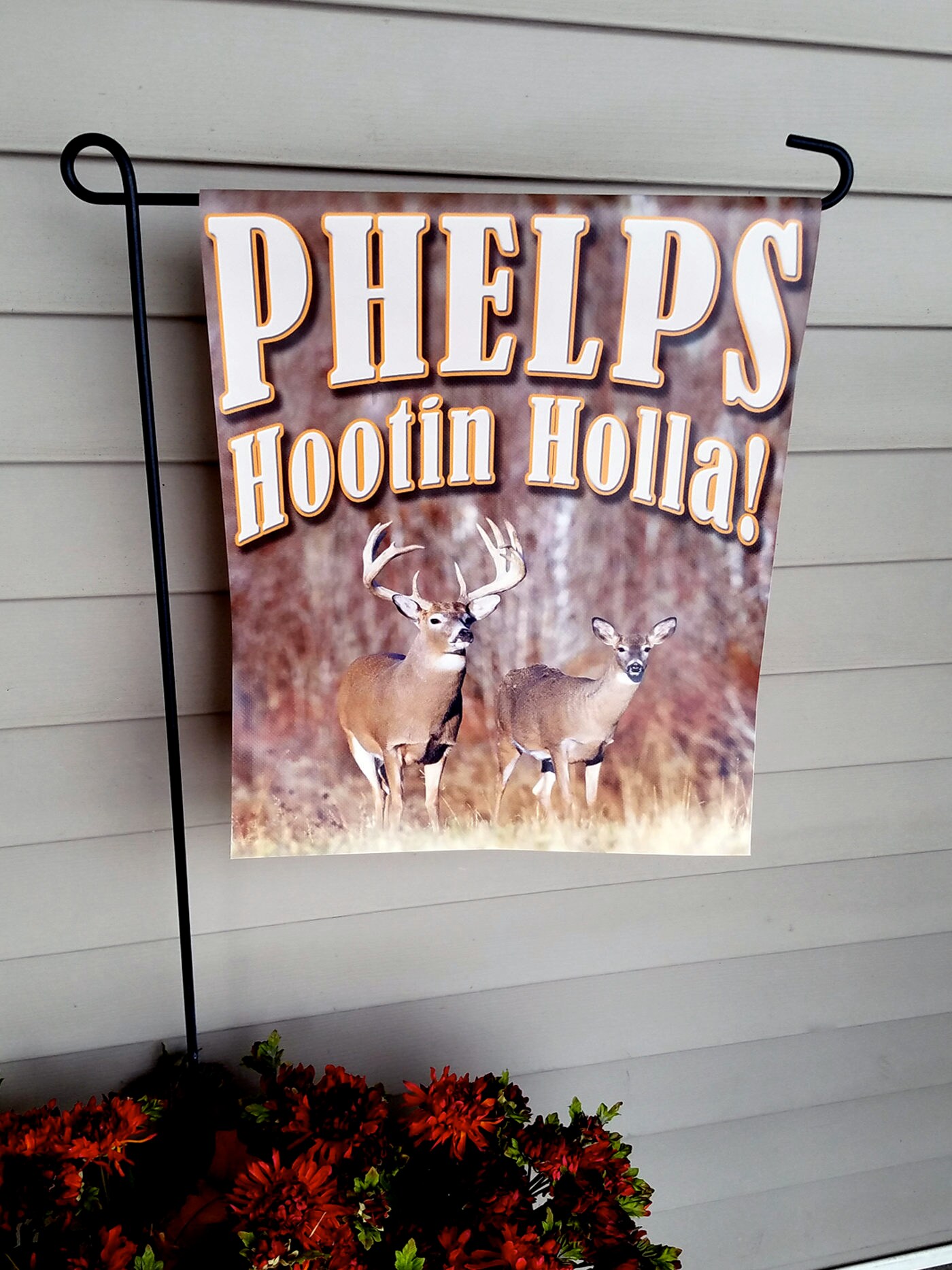 Hunters Flag Deer Personalized Flag Hunting Sign Deer Etsy