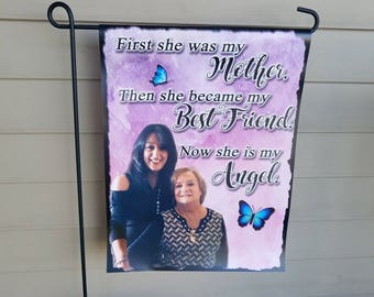 Angel Flag, Photo Memorial Flag, Cemetery Flag, Personalized Flag, RIP, Garden Flag, Garden Decor, Memorial Sign