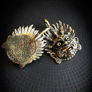 Brass OR Silver Plated Mahakala Ginpo Ears Weight Ornamental Back-4mm 6G-Stretched Ears-Original Design-Buddhism Divinity-Unisex Earrings