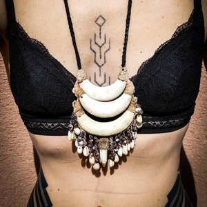 Original Traditional Papua Ceremonial Necklace-Unique Piece-Heritage Jewels-Shell Necklace-Organic Jewels-Shaman Necklace-Papua New Guinea