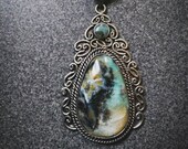 Andean Opal pendant - Chain OR Leather - Gems - South America- Boho jewels - Unique- Design-Stone-Peruvian Opal-Necklace-Ethnic-Gypsy-Chic