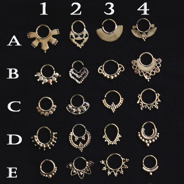 NEW SEPTUM COLLECTION - Bronze - 1.2mm - Gypsy - Boho - Ethnic - Tribal - Fashion - Traveller - Freaky - Pixies - Fairy