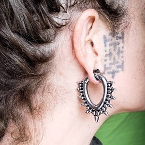316L Steel Industrial Spikes Unisex Ears Weight-New Collection-6mm-Stretched Ears-Body Modification-Design Jewels-Ethnic Inspired Jewels