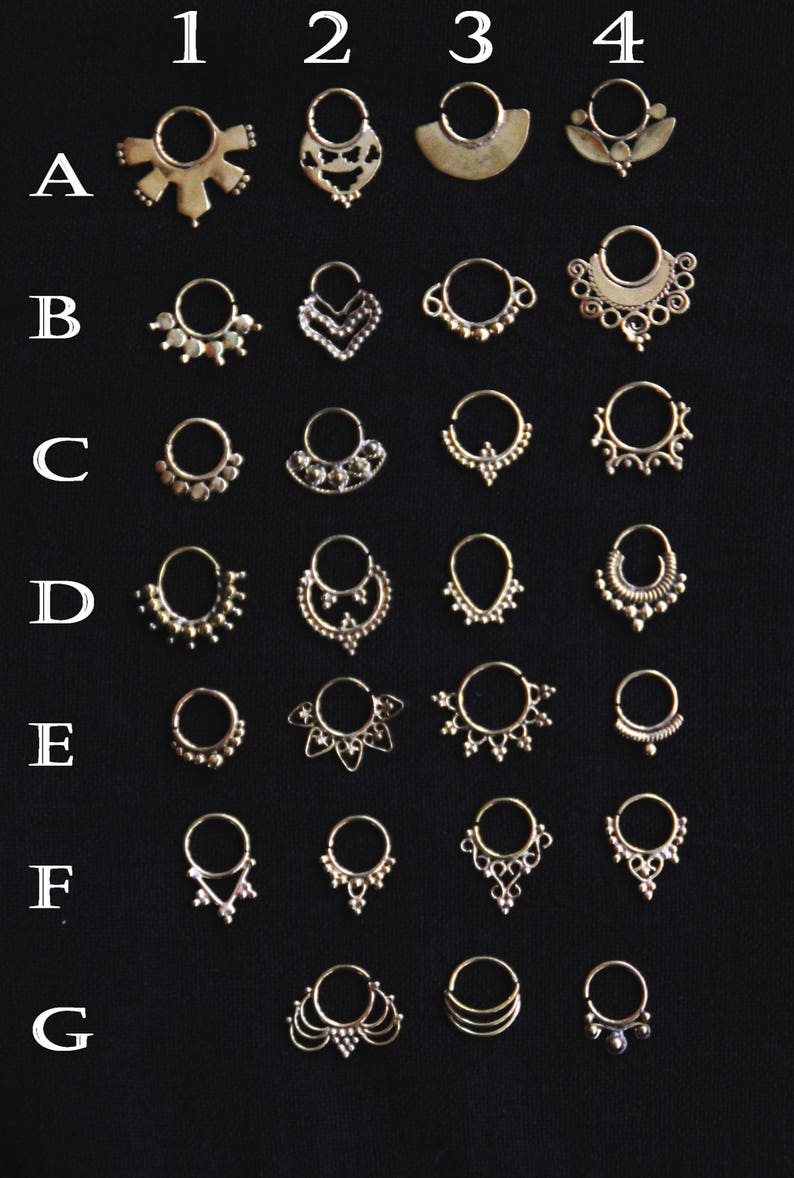 NEW SEPTUM COLLECTION Bronze 1.2mm Gypsy Boho Ethnic Tribal Fashion Traveller Freaky Pixies Fairy image 1