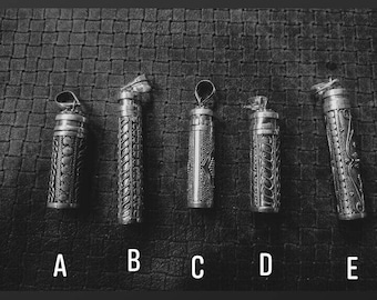 Silver 925 Filigrane Magic Box Chain Necklace- Party- Festival Accessories-Drugs-Handmade-Boho Jewelry-Aromatherapy-Freaky-Trance-Original