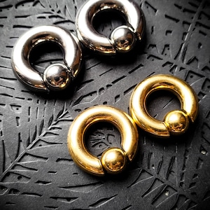 Industrial Stainless Steel 316L Ears Weight-2 Sizes Available-Brutal Ears Weight-Stretched Ears-Body Modification-Underground Jewelry-New