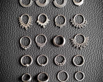 316L Steel Septum Helix Daith Piercing Collection-New Collection-Clicker-Unisex Jewels-Piercing-Body Modification-Boho-Industrial Design