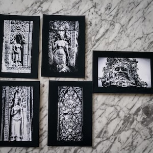 Black'n White Angkor Wat Collection 5 foto's gemaakt door mij met frames of geplastificeerd of zonder-originele decoratie-exclusieve fotografie