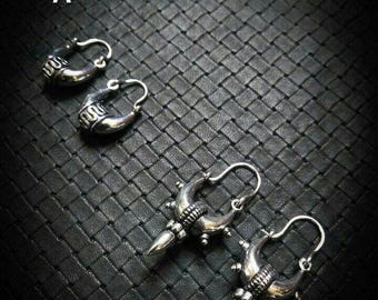 Silver Plated Small Size Traditional Ethnic Earrings Collection-Boho Jewels-Rajasthani Indian Design-Tribal Fusion Earrings Jewelry