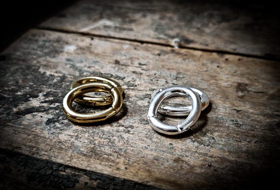 Brass or Silver Plated Minimalist Design Oval Shaped Unisex Ear Weight-Tribal Jewels-Elegant Design-New Co-Boho Jewels-Stretched Ears