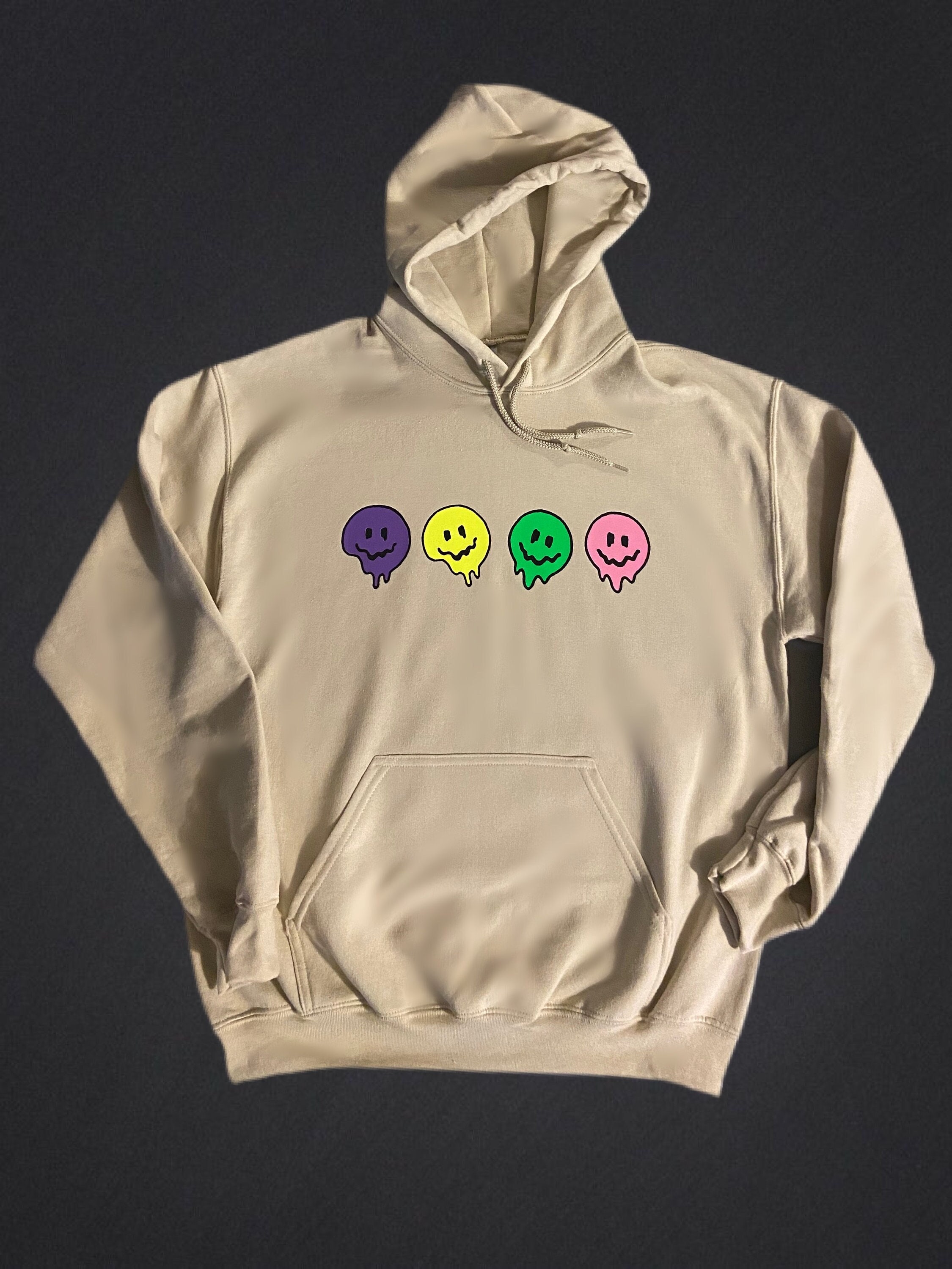 Melting Smiley Face Hoodie - Etsy