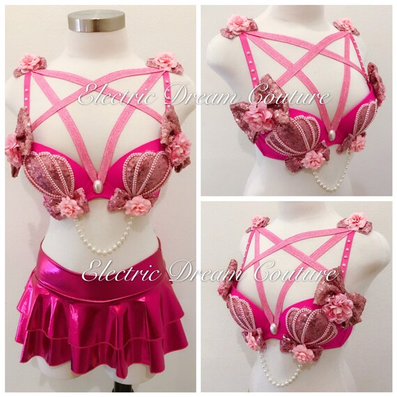 Mermaid Bra Rave Bra Halloween Costume EDC Outfit Etsy