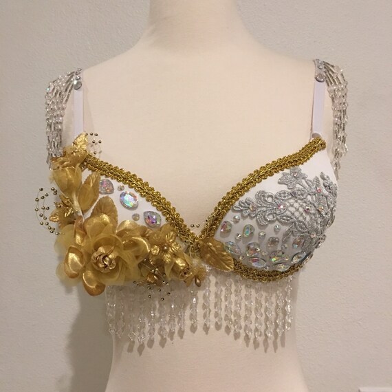 gold rave outfit