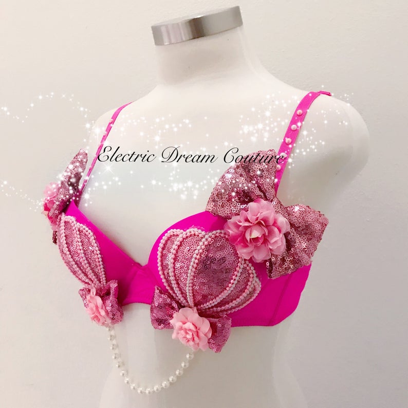 Mermaid Bra Rave Bra Halloween Costume EDC Outfit Etsy