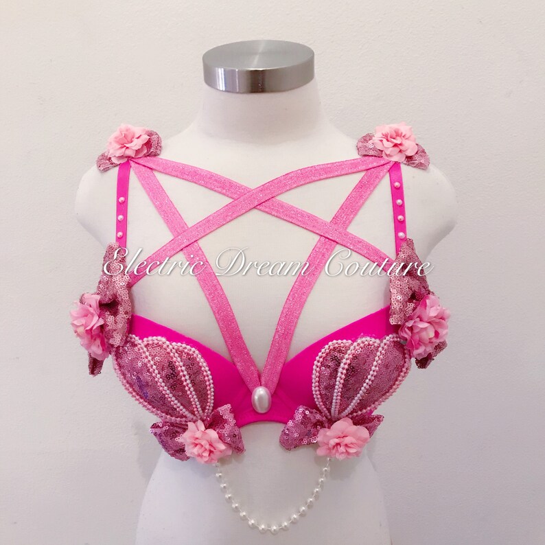 Mermaid Bra Rave Bra Halloween Costume EDC Outfit Etsy