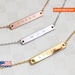 Engraved Necklaces- Name bar necklace, Personalized Engraved Necklace, Letter Necklace, Design your own Necklace, Custom Bar Necklace 
