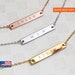 Engraved Necklaces- Name bar necklace, Personalized Engraved Necklace, Letter Necklace, Design your own Necklace, Custom Bar Necklace 