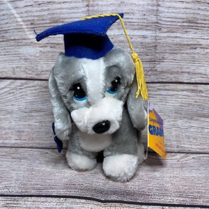 Vintage Applause graduation dog plush