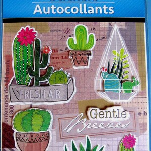 Cactus Glitter Stickers/ Cactus Potted Plant Sticker Sheet/ Cactus & Succulent Pop-Up Stickers/ Cactus Journals/ Card Making Stickers