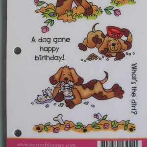 DOG CLEAR STAMPS/ Crafty Clear Dog Stamps/ Happy Birthday Dog Stamps/ Dog Birthday Stamp/ Dog Bone/ Dog Food/ Naughty Dog