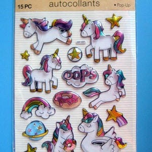 DINOSAUR Sticker Set/ Mini Dinosaur Stickers/ Dinosaur Pop-Up Stickers/  Kids' Crafts/ School Crafts/ Scrapbooking/ Card Making