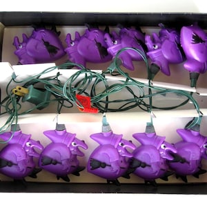 Purple Witches Vintage Halloween Blow Mold String Lights (Set of 10) Party Lights
