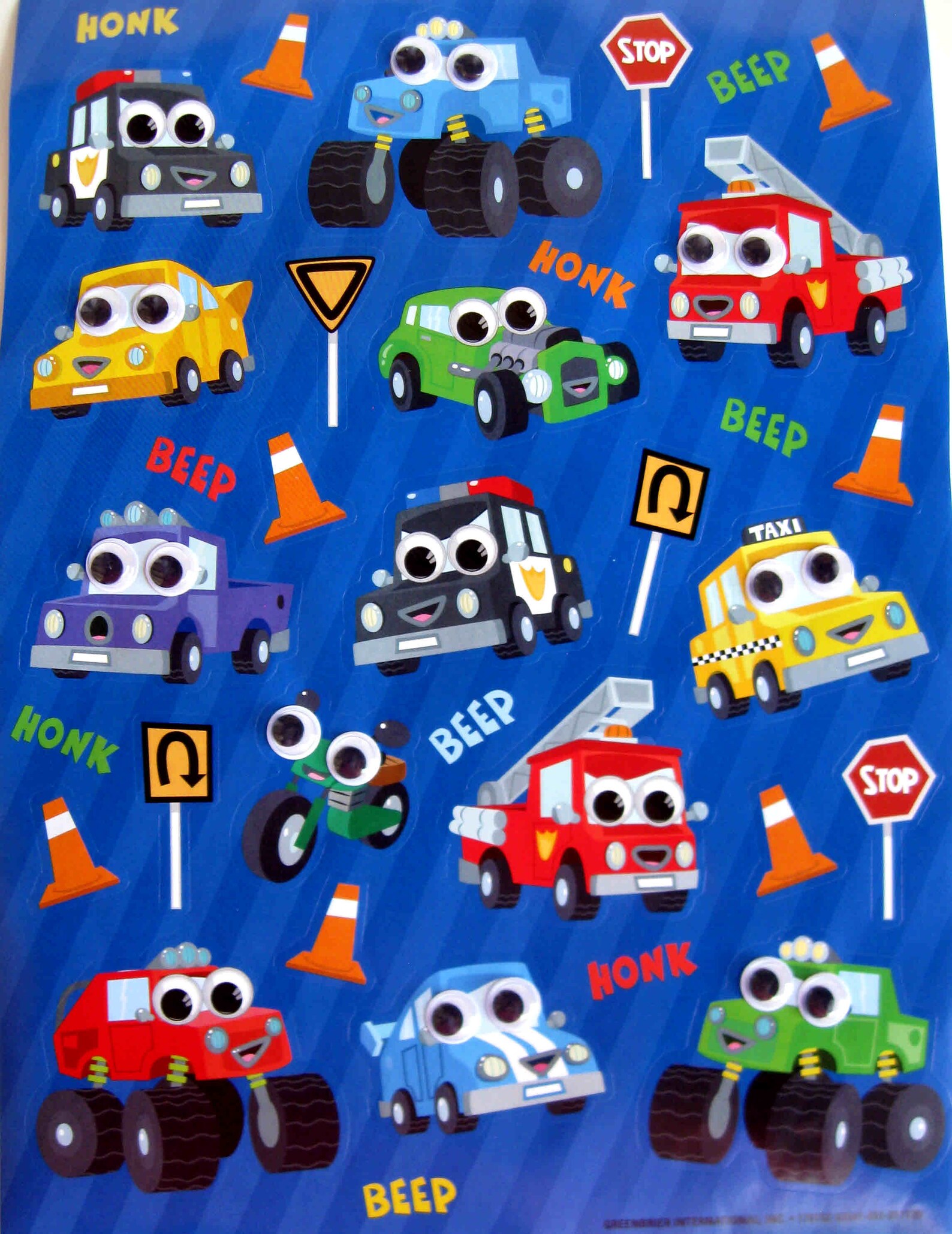 Googly Eye CAR & TRUCK STICKER Beep...Honk...Stop Set of 25 Etsy