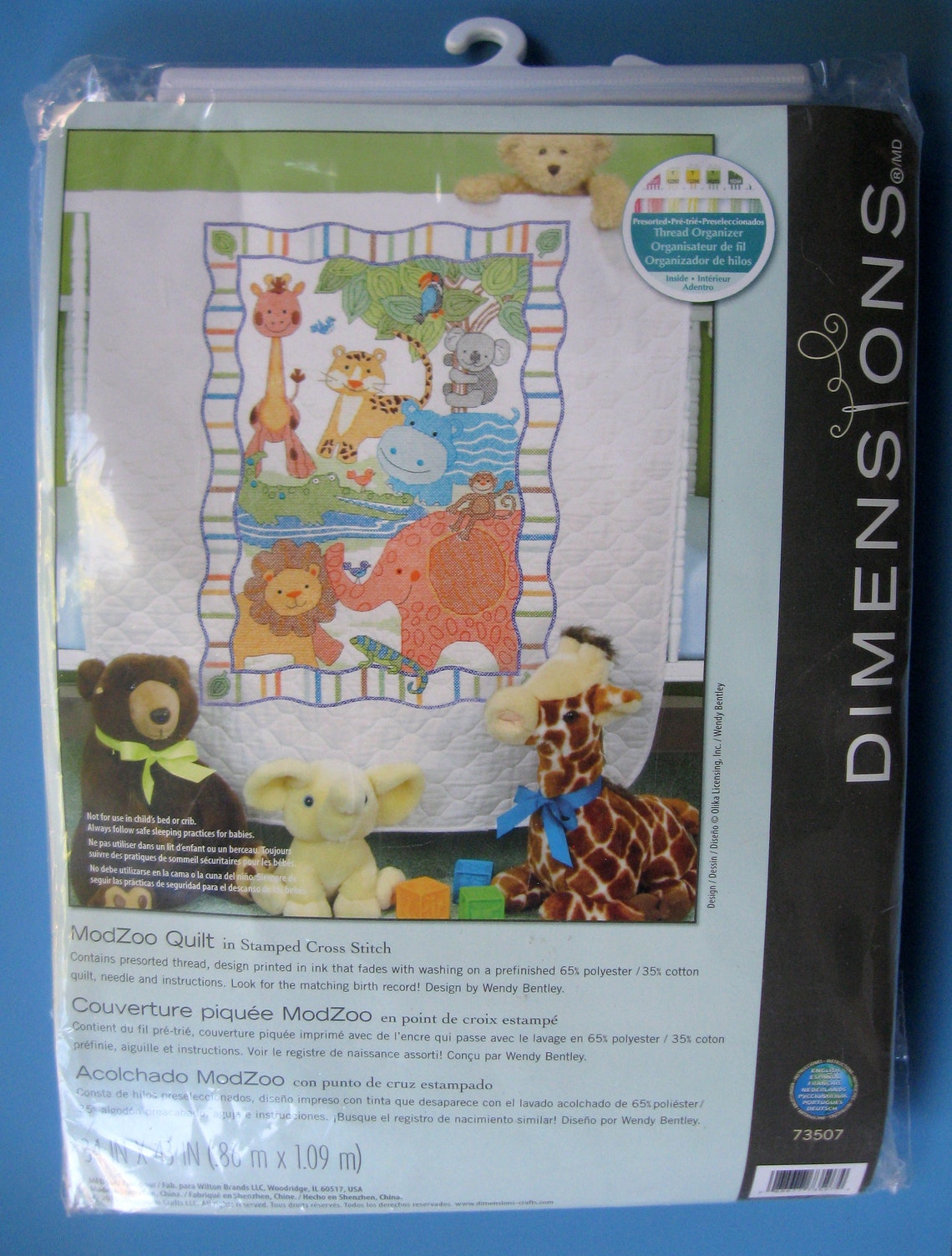Baby Quilt Stamped Cross Stitch Kit BABY ANIMAL ZOO/ Mod Zoo Etsy