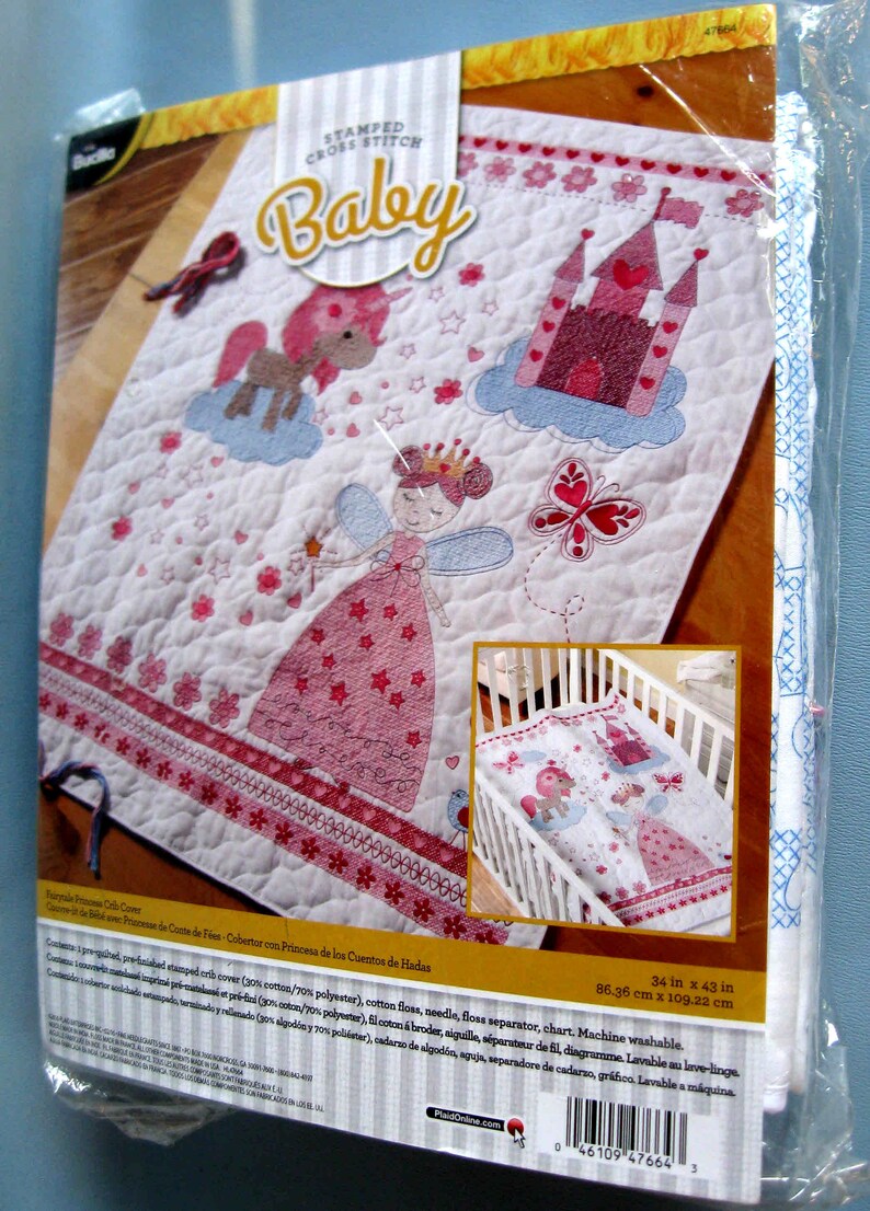 Baby Quilt Cross Stitch Kit Fairytale Princess Unicorn Etsy