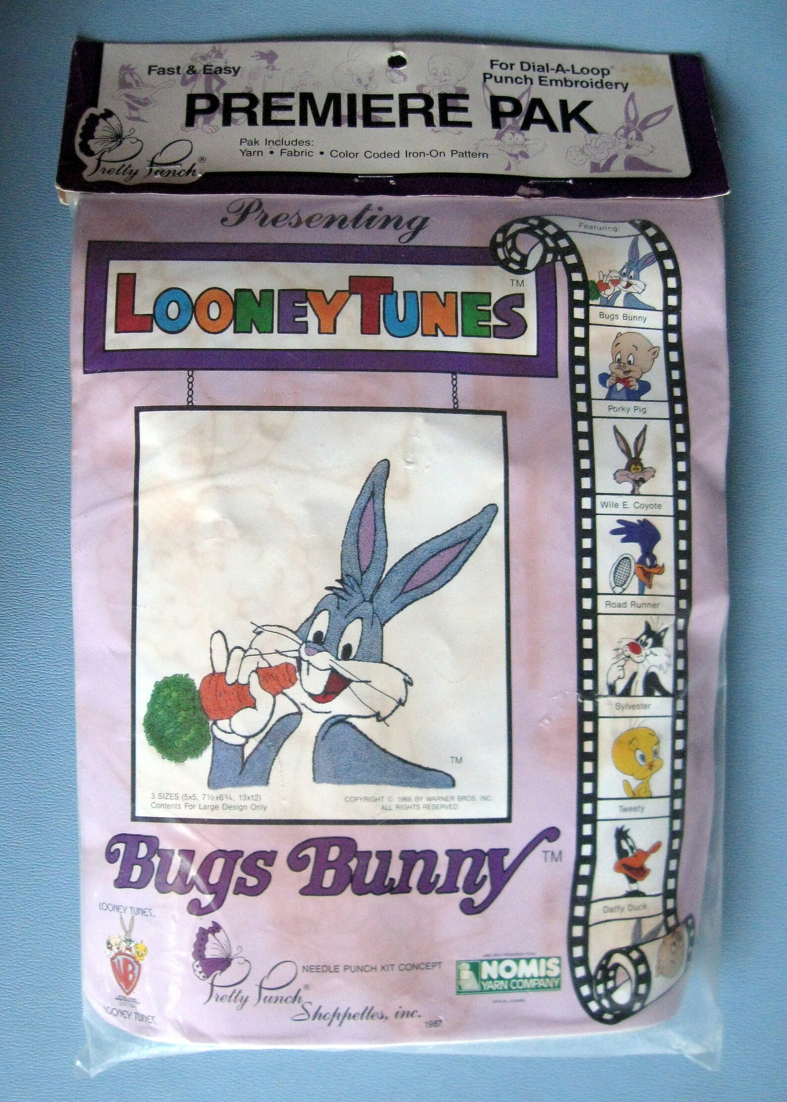 BUGS BUNNY Vintage 1987 Looney Tunes Needle Punch Kit/ Etsy