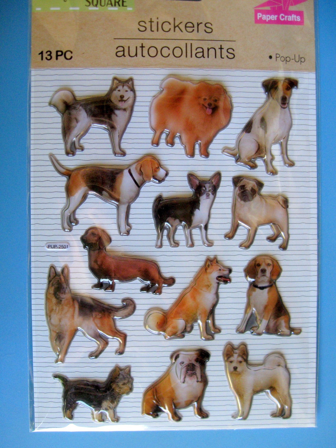DOG BREED STICKERS/ 3D Glossy Plastic Dog Sticker Set/ Life Etsy