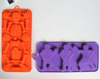 Skeleton Silicone Molds for Candy & Cake Decoration, Halloween, Dia de los Muertos