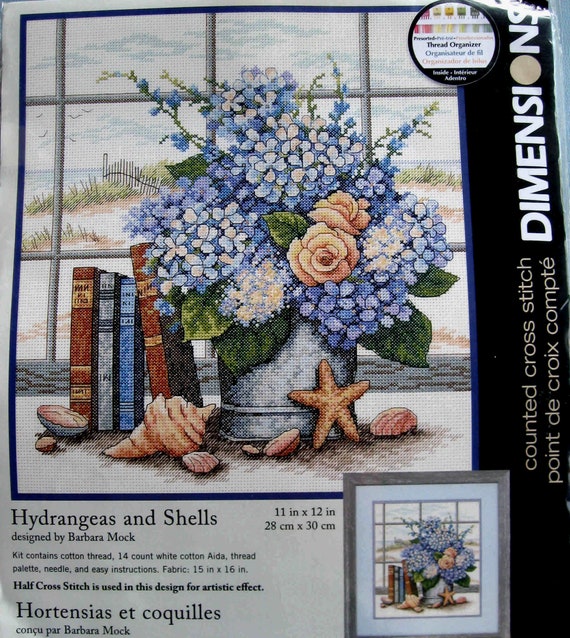 Dimensions Shells in the Sand Counted Cross Stitch Kit Ivory 14 Count