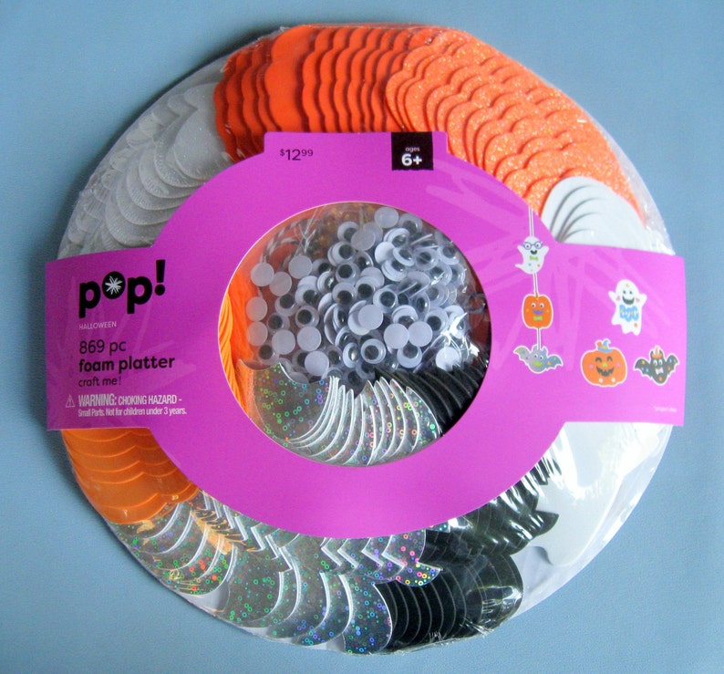  Halloween  Foam  Platter Craft  Kit 869 Piece Kit Kids Etsy