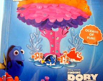 Kids Foam Kit FINDING DORY Kids 3D Foam Craft Kit Summer Activity Craft Fun Ocean Underwater Scene - Sea Tree Pop-Out Fish w/Stands Disney
