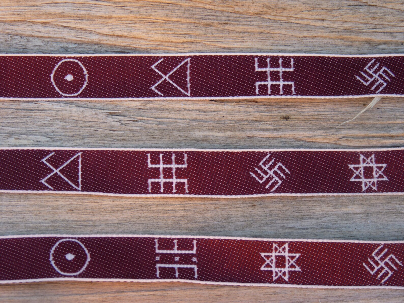 Latvian Folkloric Bracelet With Different Signs Red White Saule latvian-folkloric-bracelet-with-different-signs-red-white-saule