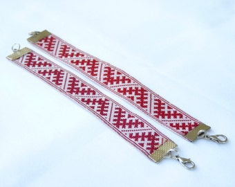 Bracelet with Latvian folkloric design / "Maras" sign/ Latvian jewelery / gift