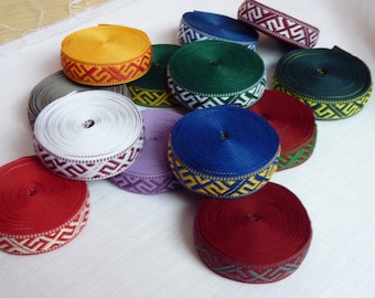Latvian ribbon Jumis different colors 3 meters / 3.28 yards