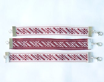 Bracelet with Latvian folkloric design / "Zalktis" and "Usins"/ "Grass Snake" design / Latvian jewelery / gift